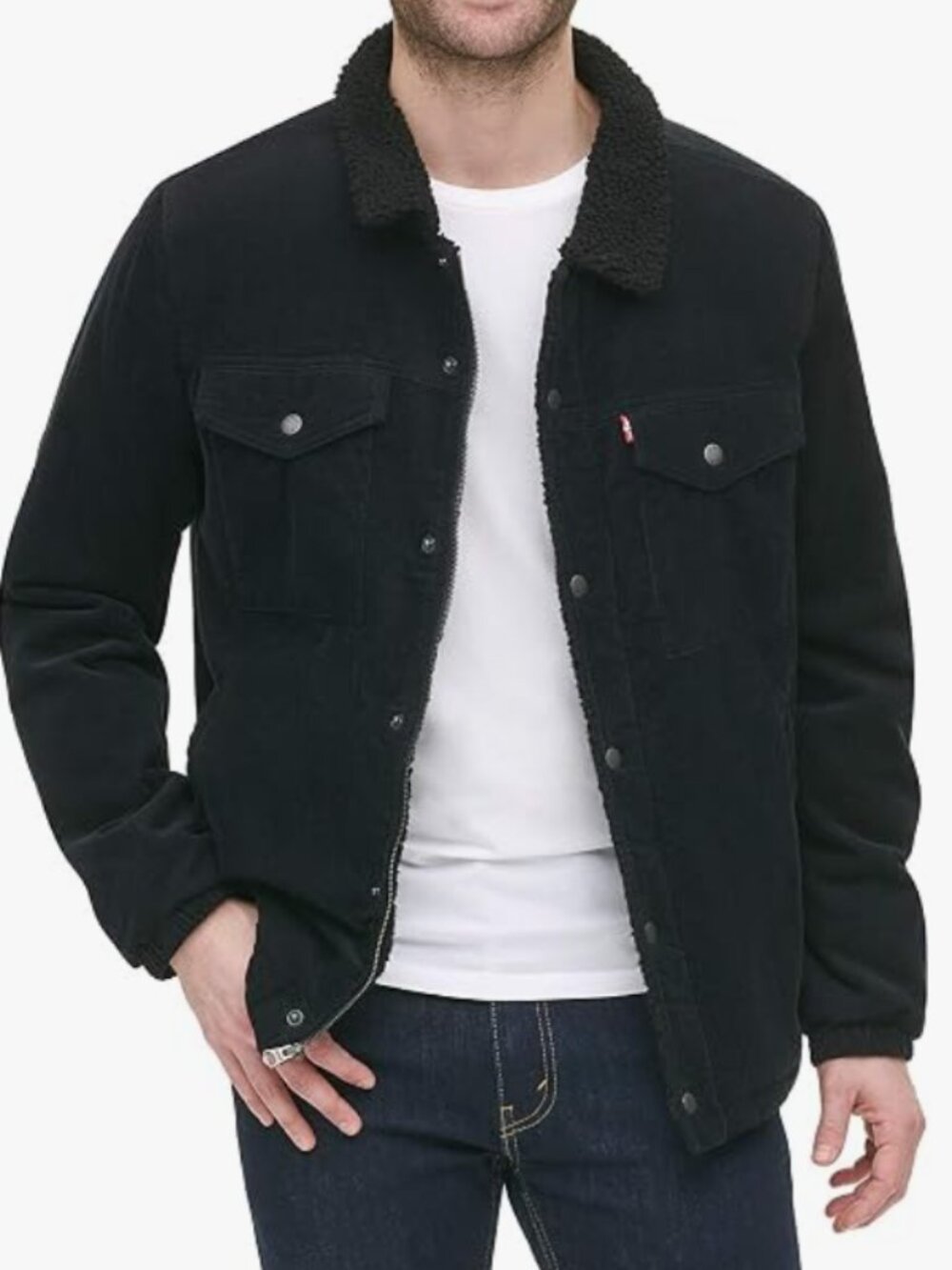 Levi's mens Corduroy Sherpa Lined Trucker Jacket